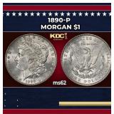 1890-p Morgan Dollar $1 Grades ms62