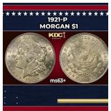1921-p Morgan Dollar $1 Grades ms63+