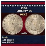 1906 Liberty Nickel 5c Grades ms65+