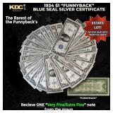 1x 1934 $1 Funnyback Blue Seal Silver Certificate