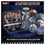 9 Coin Batman DC Gold Plated Round Collection