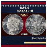 1897-s Morgan Dollar $1 Grades ms63+