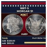 1897-s Morgan Dollar $1 ms65+ SEGS