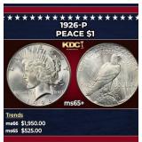 1926-p Peace Dollar $1 ms65+ SEGS