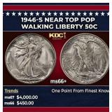 1946-s Walking Liberty Half Dollar Near Top Pop 50
