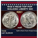 1946-s Walking Liberty Half Dollar Near Top Pop 50