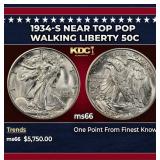 1934-s Walking Liberty Half Dollar Near Top Pop 50