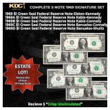 Complete 1969 $1 Green Seal Federal Reserve Note S