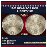 1901 Liberty Nickel Near Top Pop 5c ms66+ SEGS