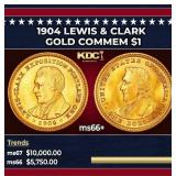 1904 Lewis & Clark Gold Commem Dollar 1 ms66+ SEGS