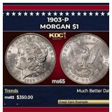 1903-p Morgan Dollar $1 Grades ms65
