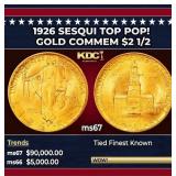 1926 Sesqui Gold Commem TOP POP! $2 1/2 ms67 SEGS
