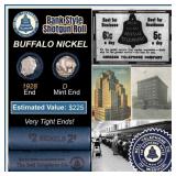 Buffalo Nickel Shotgun Roll in Old Bank Style 'Bel