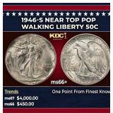 1946-s Walking Liberty Half Dollar Near Top Pop 50