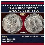 1946-s Walking Liberty Half Dollar Near Top Pop 50