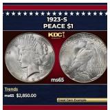 1923-s Peace Dollar $1 ms65 SEGS
