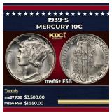 1939-s Mercury Dime 10c ms66+ FSB SEGS