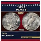 1923-s Peace Dollar $1 ms65 SEGS