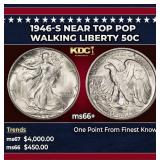 1946-s Walking Liberty Half Dollar Near Top Pop 50