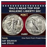 1942-s Walking Liberty Half Dollar Near Top Pop 50