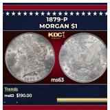 1879-p Morgan Dollar $1 Grades ms63