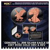 2024 Black Ruthenium & 23K Rose Gold Gilded 1oz Am