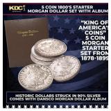 5 Coin 1800's Starter Morgan Dollar Set With Album