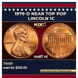 1979-d Lincoln Cent Near Top Pop 1c ms67 rd SEGS