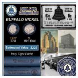 Buffalo Nickel Shotgun Roll in Old Bank Style 'Bel