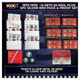 Full Ike Dollar Mint And Proof Sets 1973-1978, Plu