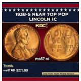 1938-s Lincoln Cent Near Top Pop 1c ms67 rd SEGS