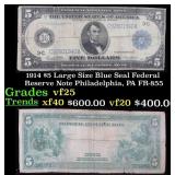 1914 $5 Large Size Blue Seal Federal Reserve Note