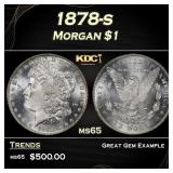 1878-s Morgan Dollar $1 Grades ms65
