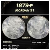 1879-p Morgan Dollar $1 Grades ms64+