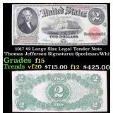 1917 $2 Large Size Legal Tender Note Thomas Jeffer