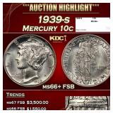1939-s Mercury Dime 10c ms66+ FSB SEGS