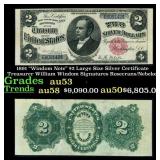 1891 Rosecrans/Nebeker $2 Large Size Silver Certif