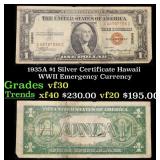 1935A $1 Silver Certificate Hawaii WWII Emergency