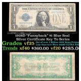 1928D $1 Blue Seal Silver Certificate "Funnyback"