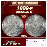 1889-p Morgan Dollar $1 ms66 SEGS