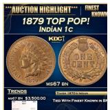 1879 Indian Cent TOP POP! 1c ms67 bn SEGS