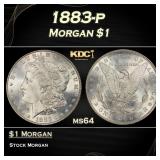 1883-p Morgan Dollar $1 Grades ms64