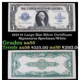 1923 $1 large size Silver Certificate Grades Choic