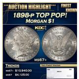 1898-p Morgan Dollar TOP POP! $1 ms67+ SEGS