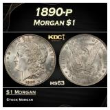 1890-p Morgan Dollar $1 Grades ms63