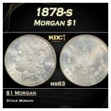 1878-s Morgan Dollar $1 Grades ms63