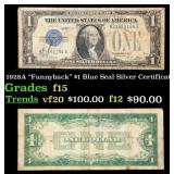1928A $1 Blue Seal Silver Certificate "Funnyback"