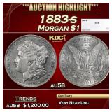 1883-s Morgan Dollar $1 au58 SEGS