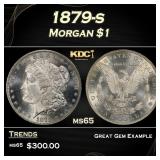 1879-s Morgan Dollar $1 Grades ms65