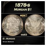 1878-s Morgan Dollar $1 Grades ms63
